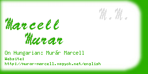 marcell murar business card
